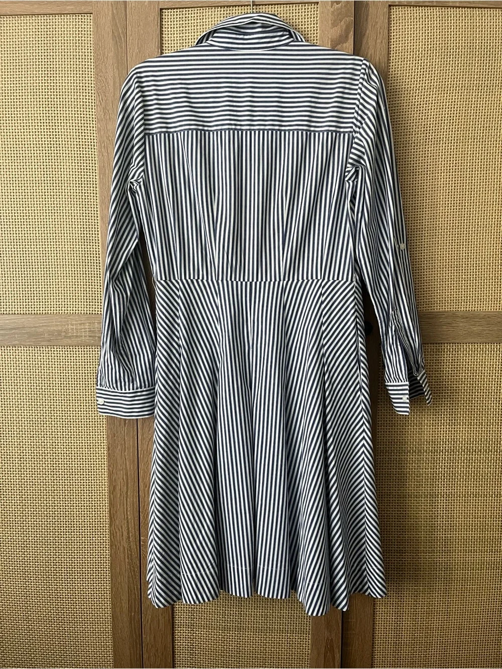 Michael Kors Navy and White Striped Shirt-Dress